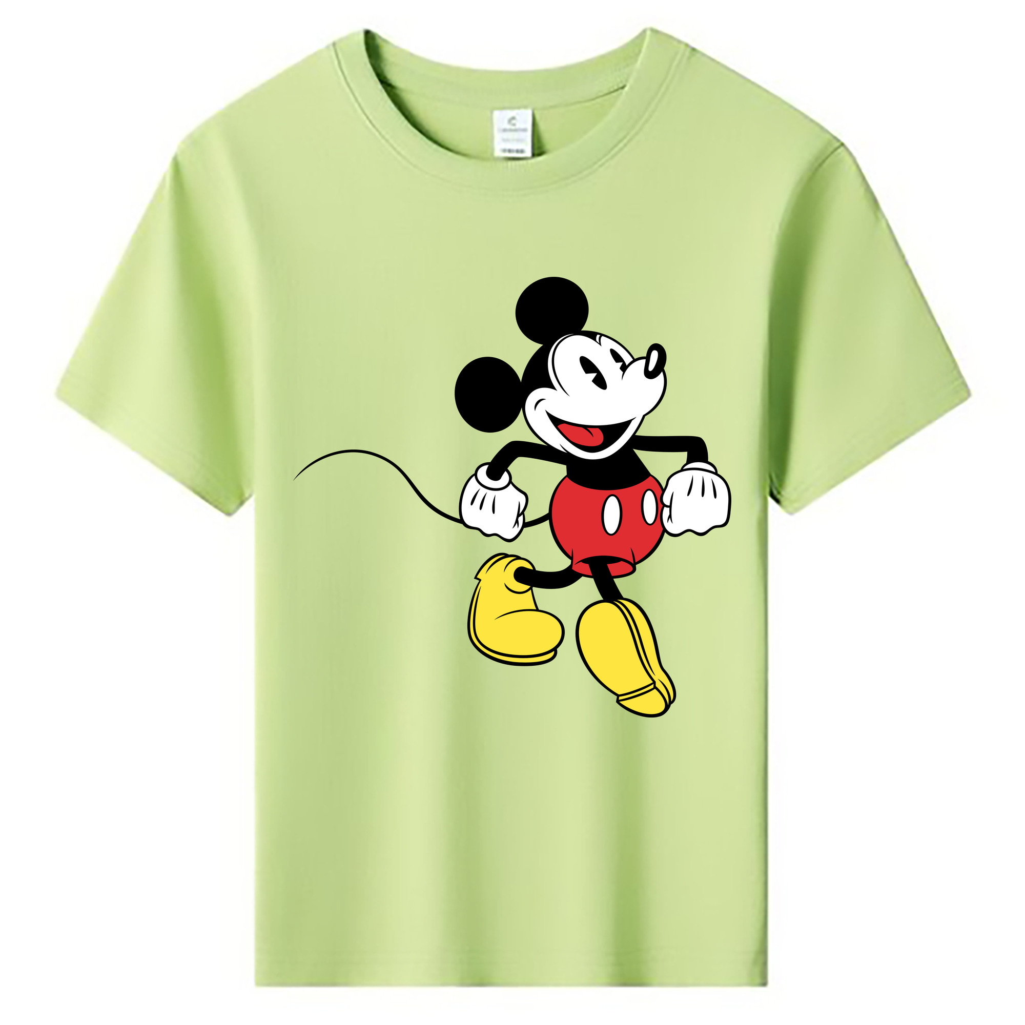 ミッキーマウス Mickey Mouse 綿100％キッズTシャツ（フロントプリント）